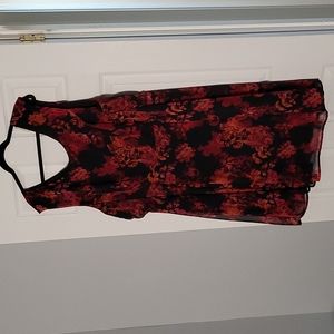 Chiffon flowered 4x dress